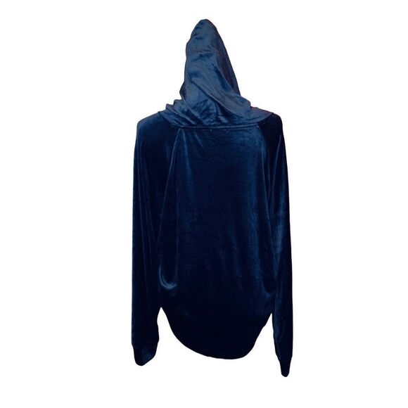 NWT J.Crew blue velour hoodie size 3X - Picture 2 of 3
